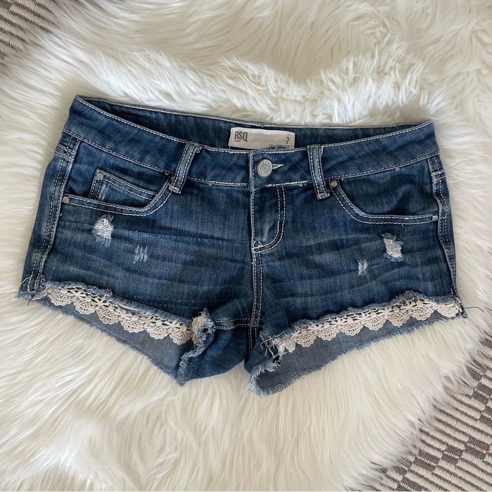 RSQ Cali Crochet Denim Wash Jeans  7